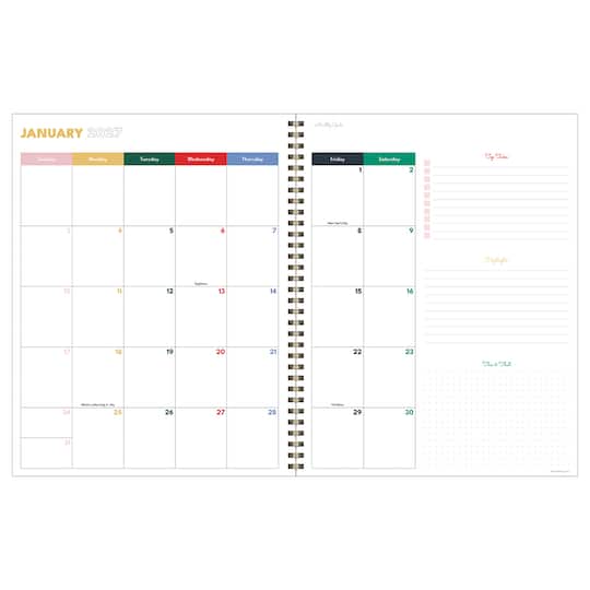 2027 Sailor Stripe Large Weekly Monthly Planner